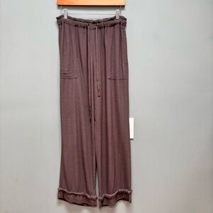 Raquel Allegra Cere Flare Wide Leg Pants in Gray M